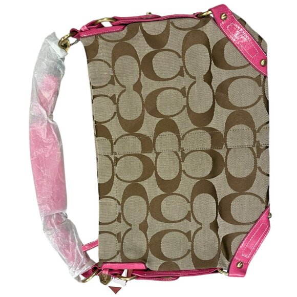 Coach Signature Logo Satchel Tote - Picture 3 of 8